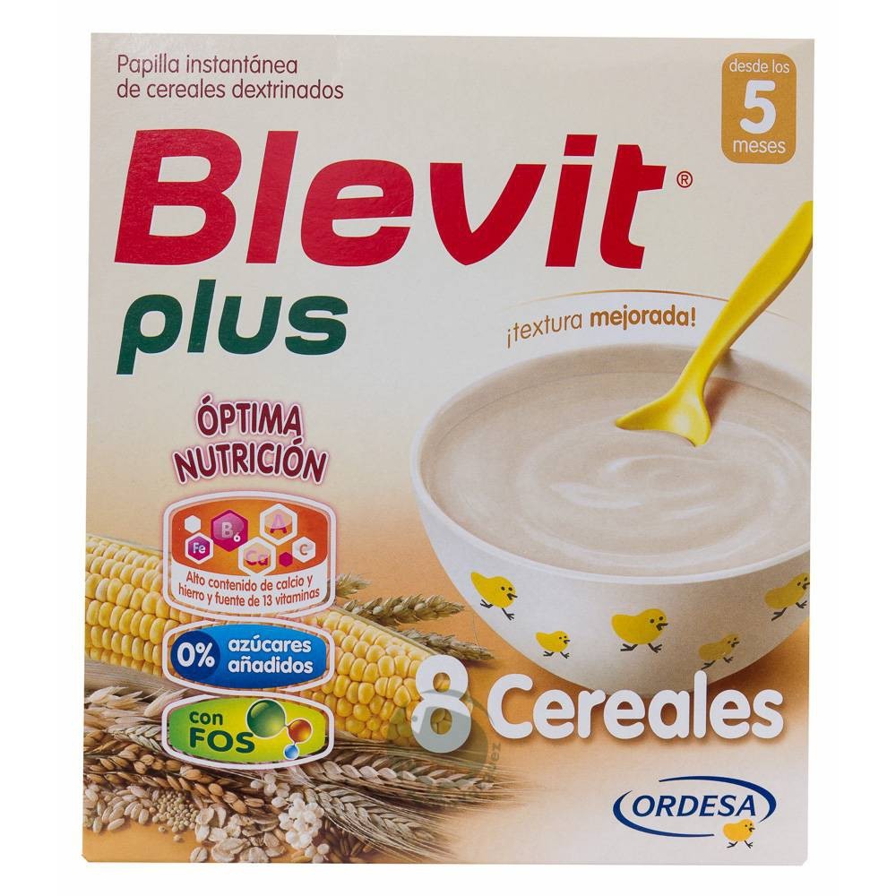 Blevit Plus 8 Cereales - Papilla de Cereales para Bebé con Harina